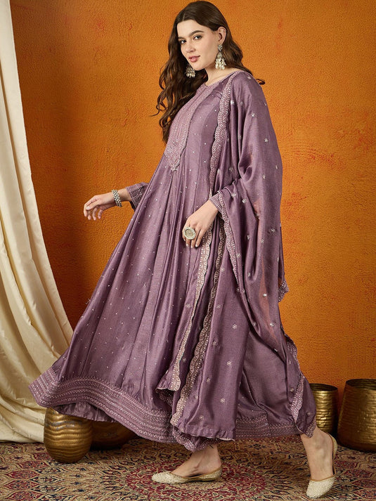 Women Embroidered Anarkali Gown