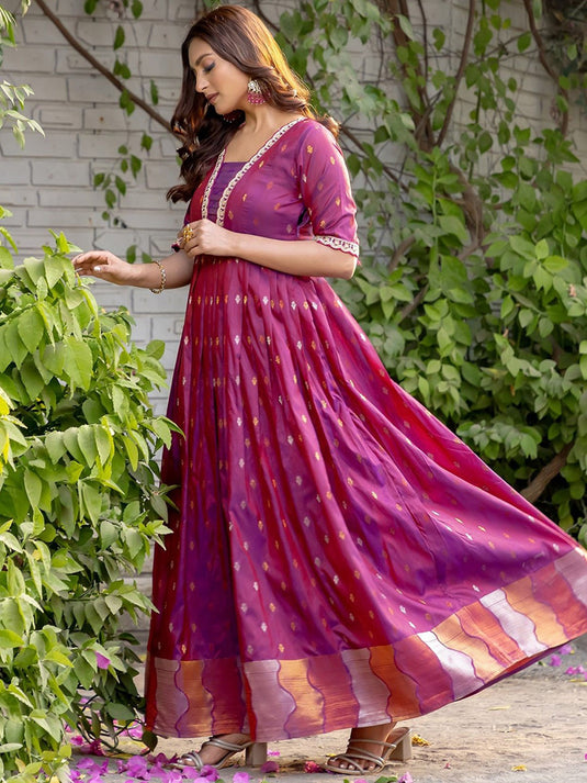 Women Printed Fit & Flared Maxi Ethnic Dress