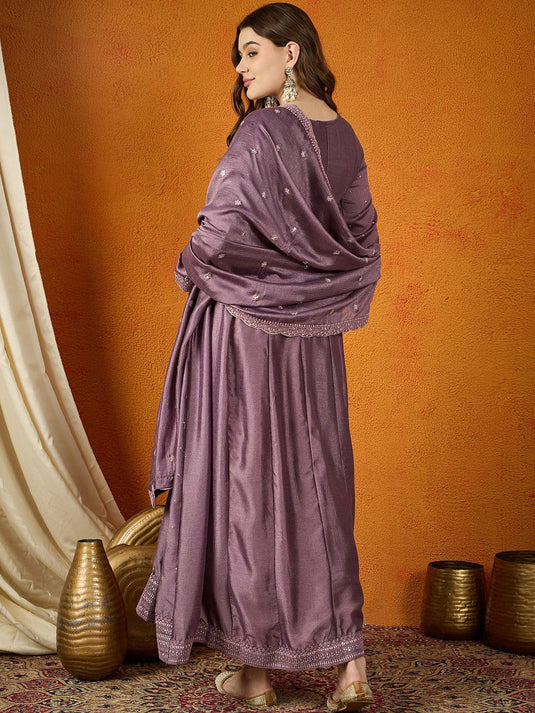 Women Embroidered Anarkali Gown